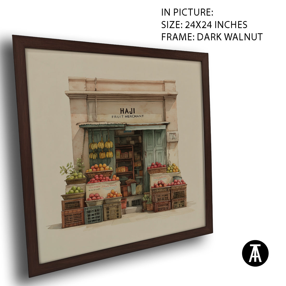 Artwork in Dark Walnut Frame