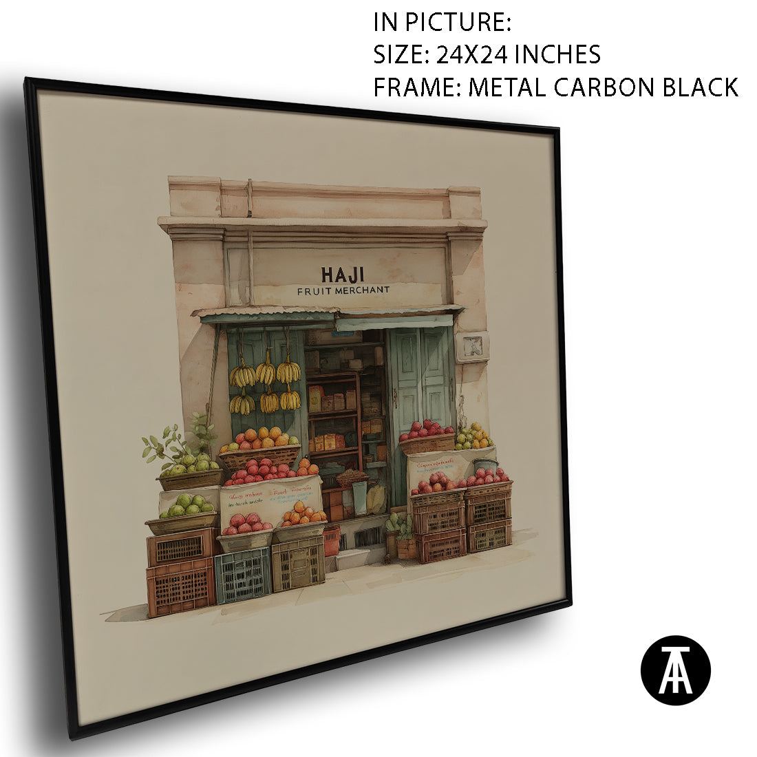Artwork in Carbon Black Meta Frame