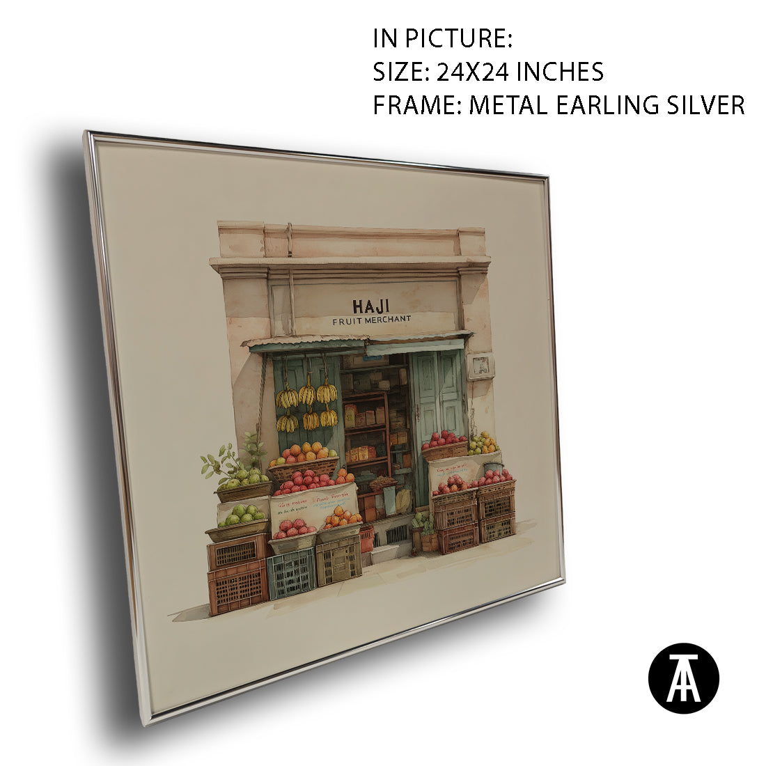 Artwork in Metal Earling Silver Frame