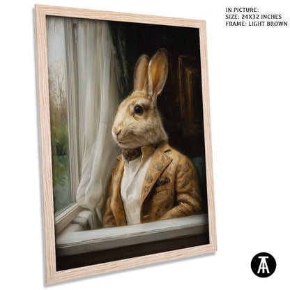 Artwork in Light Brown Frame