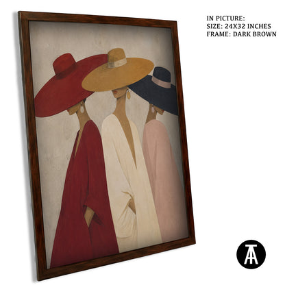 Artwork in Dark Brown Frame