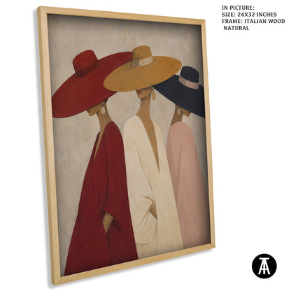 Artwork in Natural Wood Frame