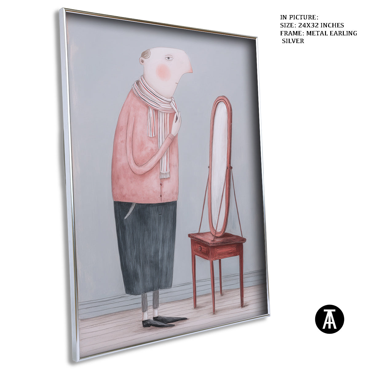 Artwork in Metal Earling Silver Frame