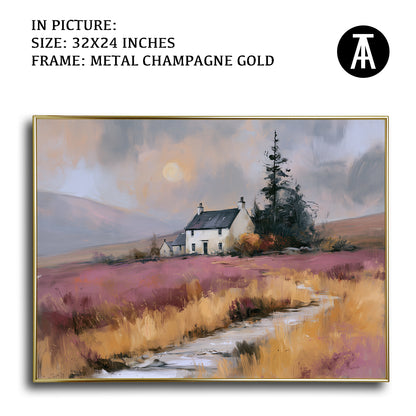 Artwork in Metal Champagne Gold Frame