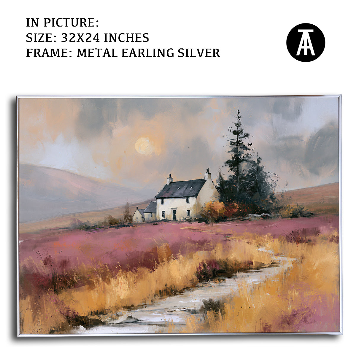 Artwork in Metal Earling Silver Frame