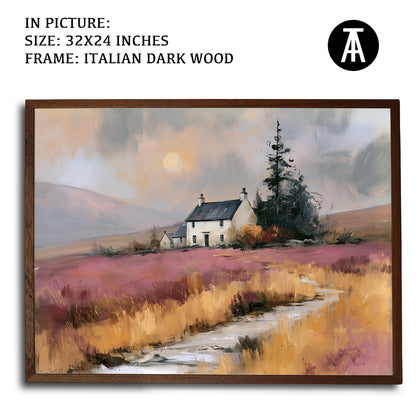 Artwork in Dark Wood Frame