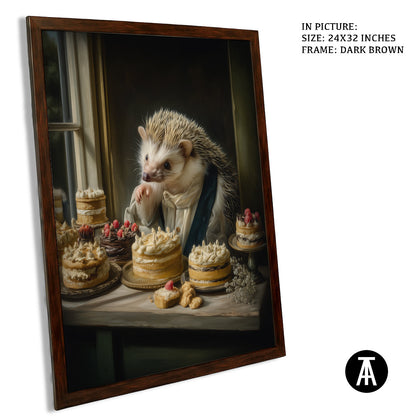 Artwork in Dark Brown Frame