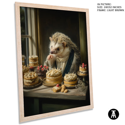 Artwork in Light Brown Frame