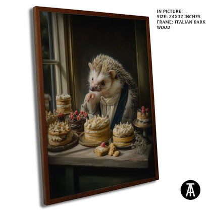 Artwork in Dark Wood Frame