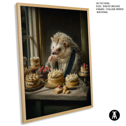 Artwork in Natural Wood Frame