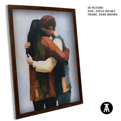 Artwork in Dark Brown Frame