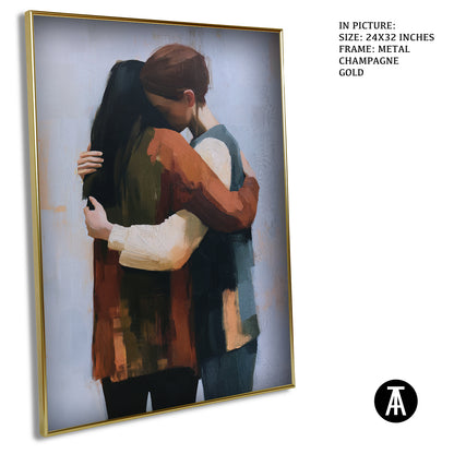 Artwork in Metal Champagne Gold Frame