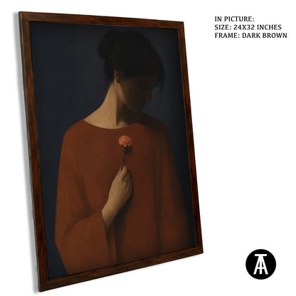 Artwork in Dark Brown Frame