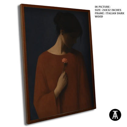 Artwork in Dark Wood Frame