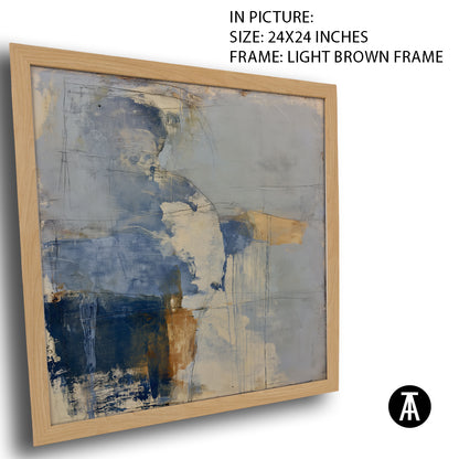 Artwork in Light Brown Frame