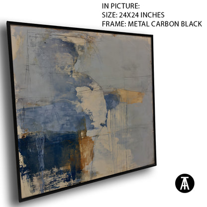 Artwork in Carbon Black Metal Frame