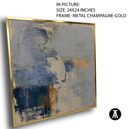Artwork in Metal Champagne Gold Frame