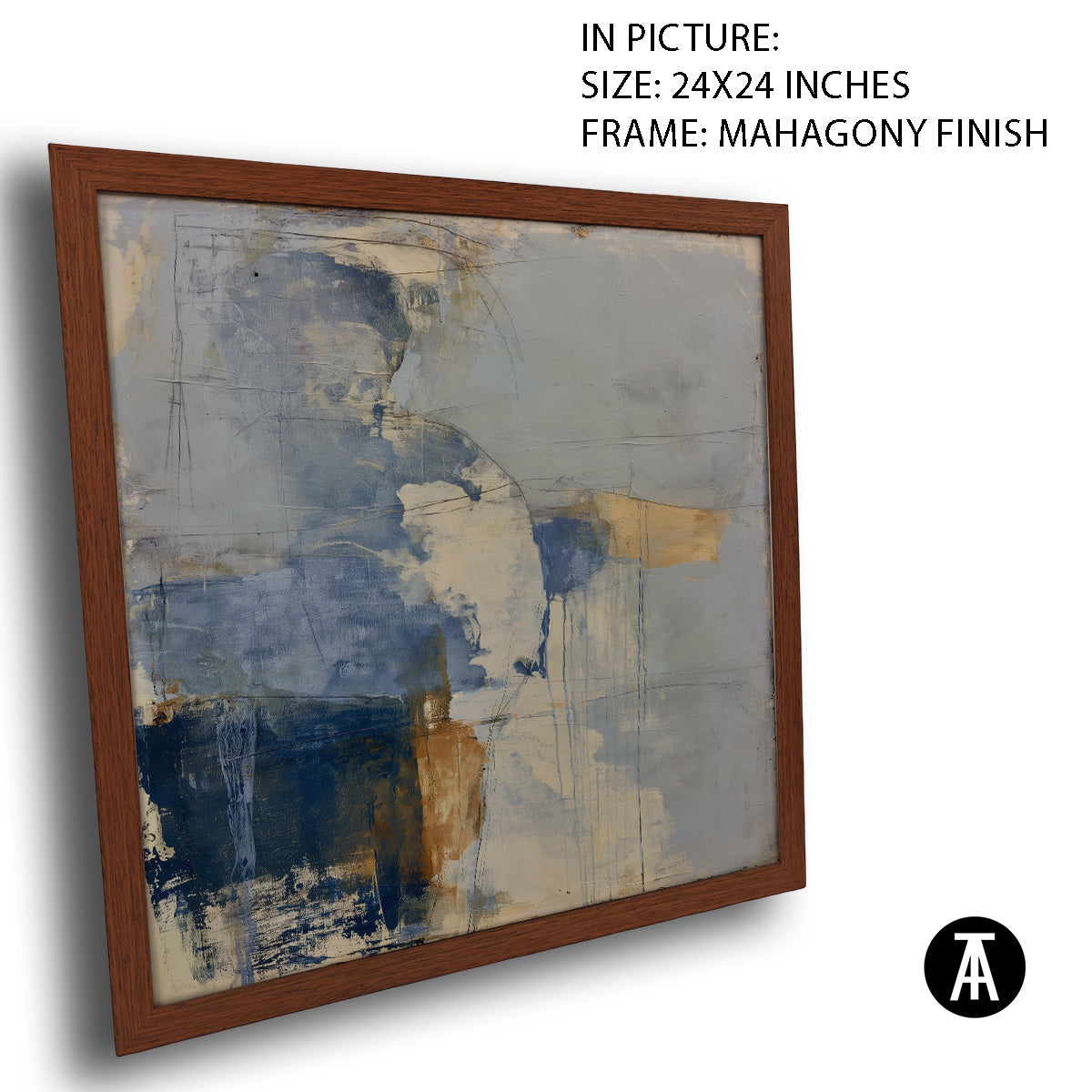 Artwork in Mahogany Finish Frame