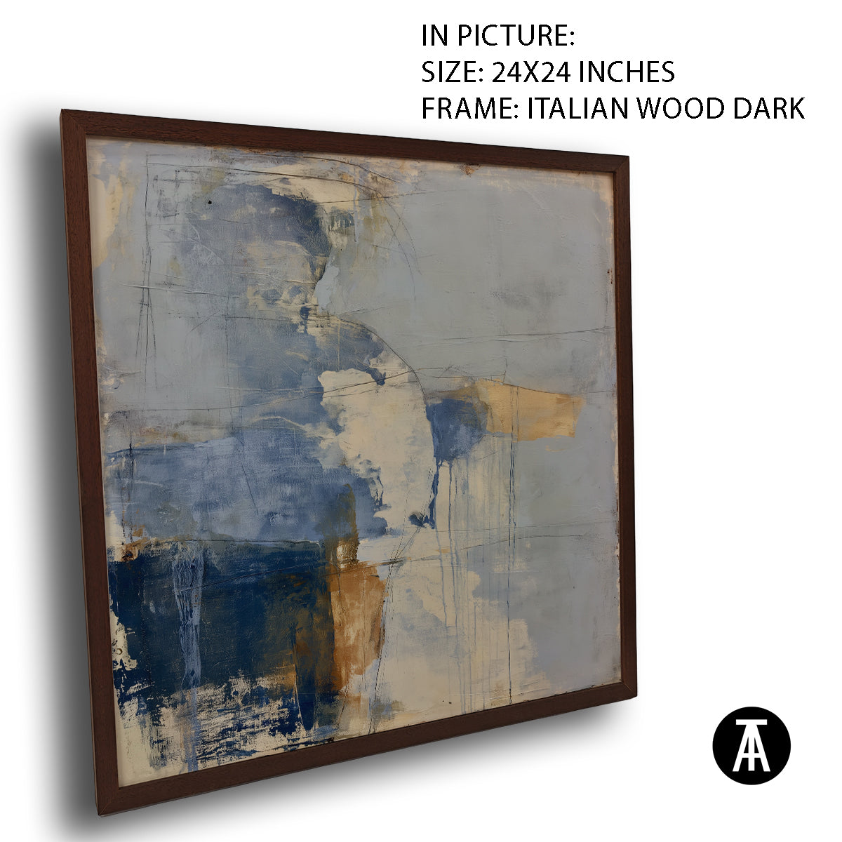 Artwork in Dark Wood Frame