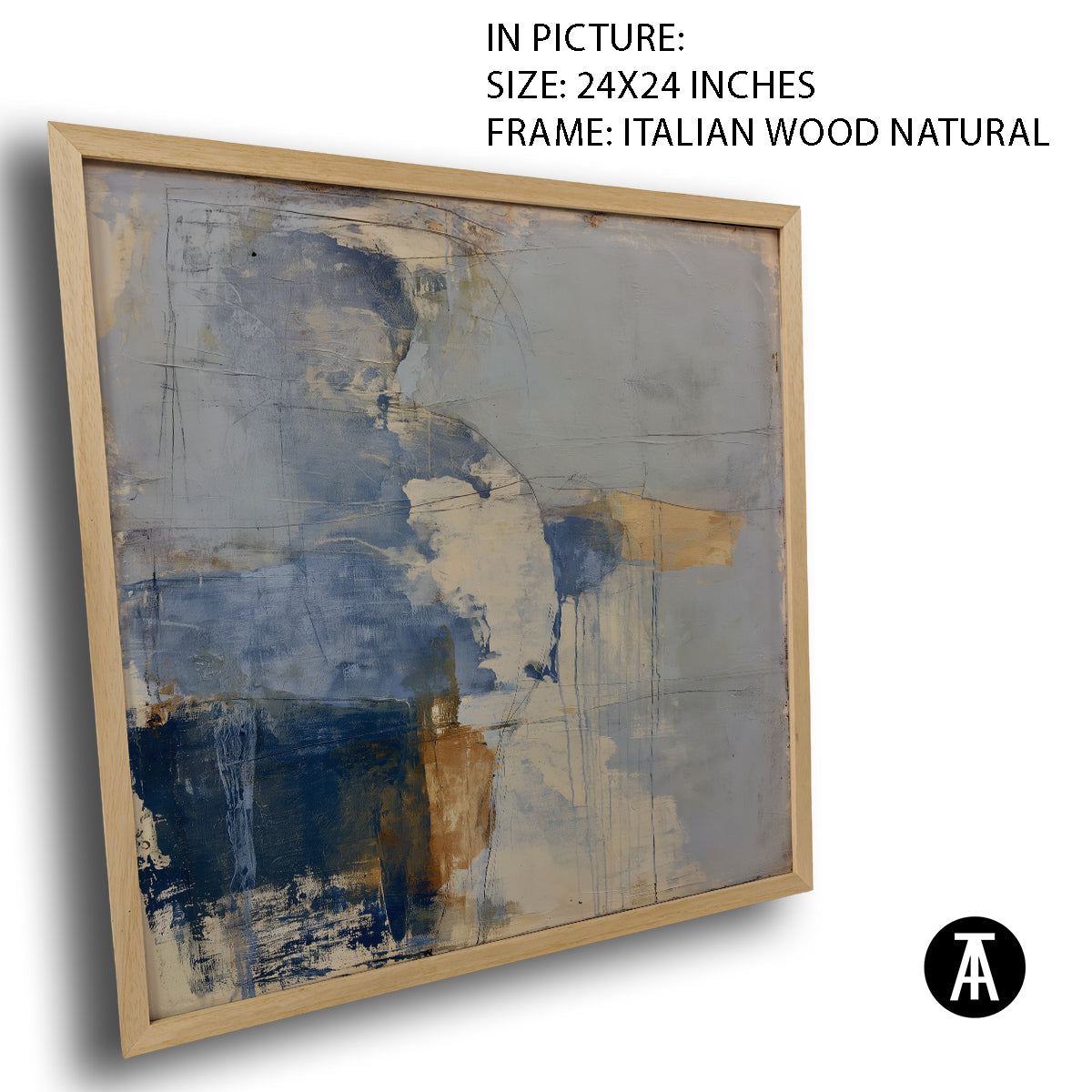 Artwork in Natural Wood Frame