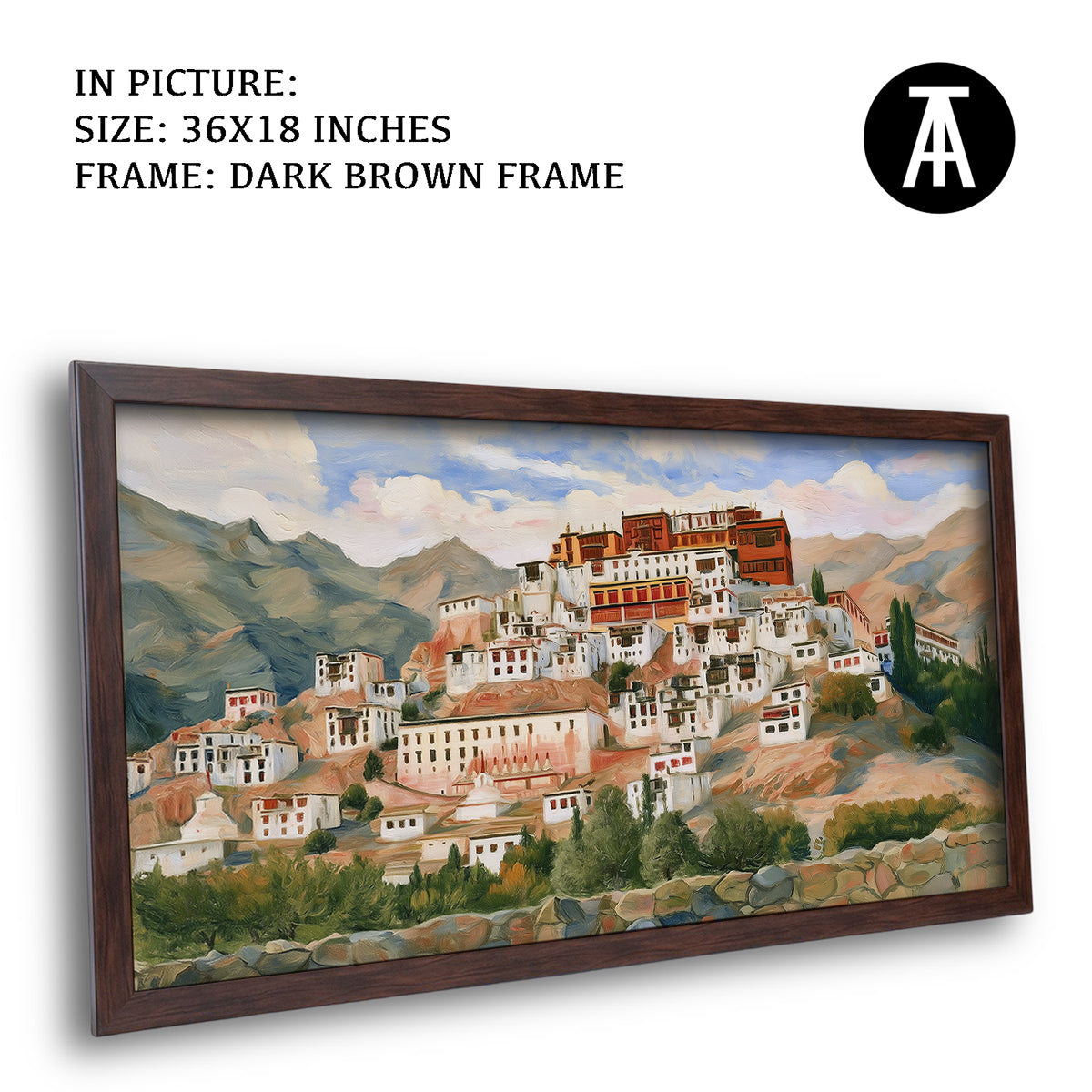 Artwork in Dark Brown Frame