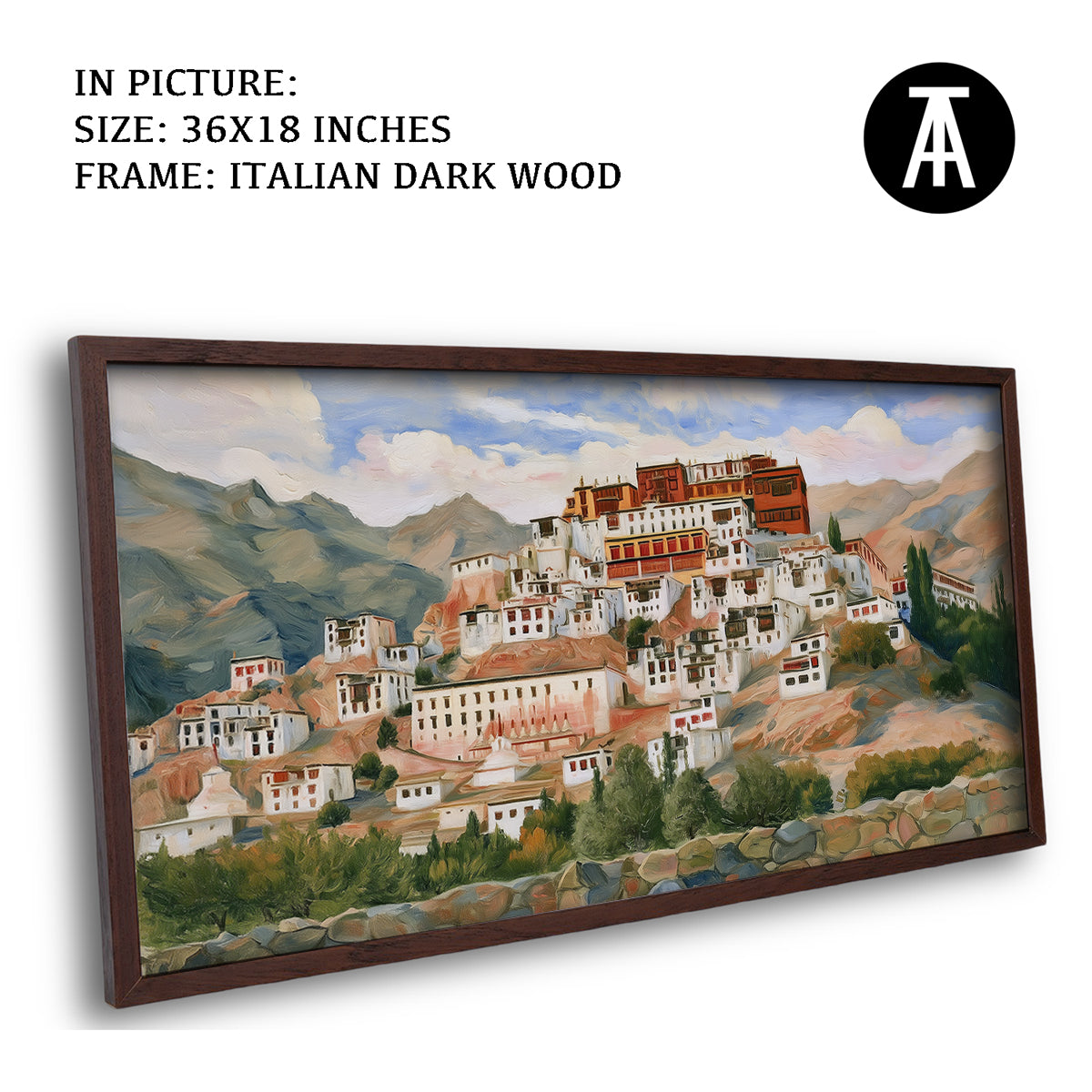 Artwork in Dark Wood Frame