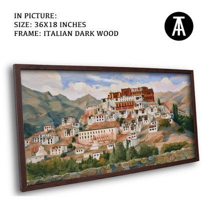 Artwork in Dark Wood Frame