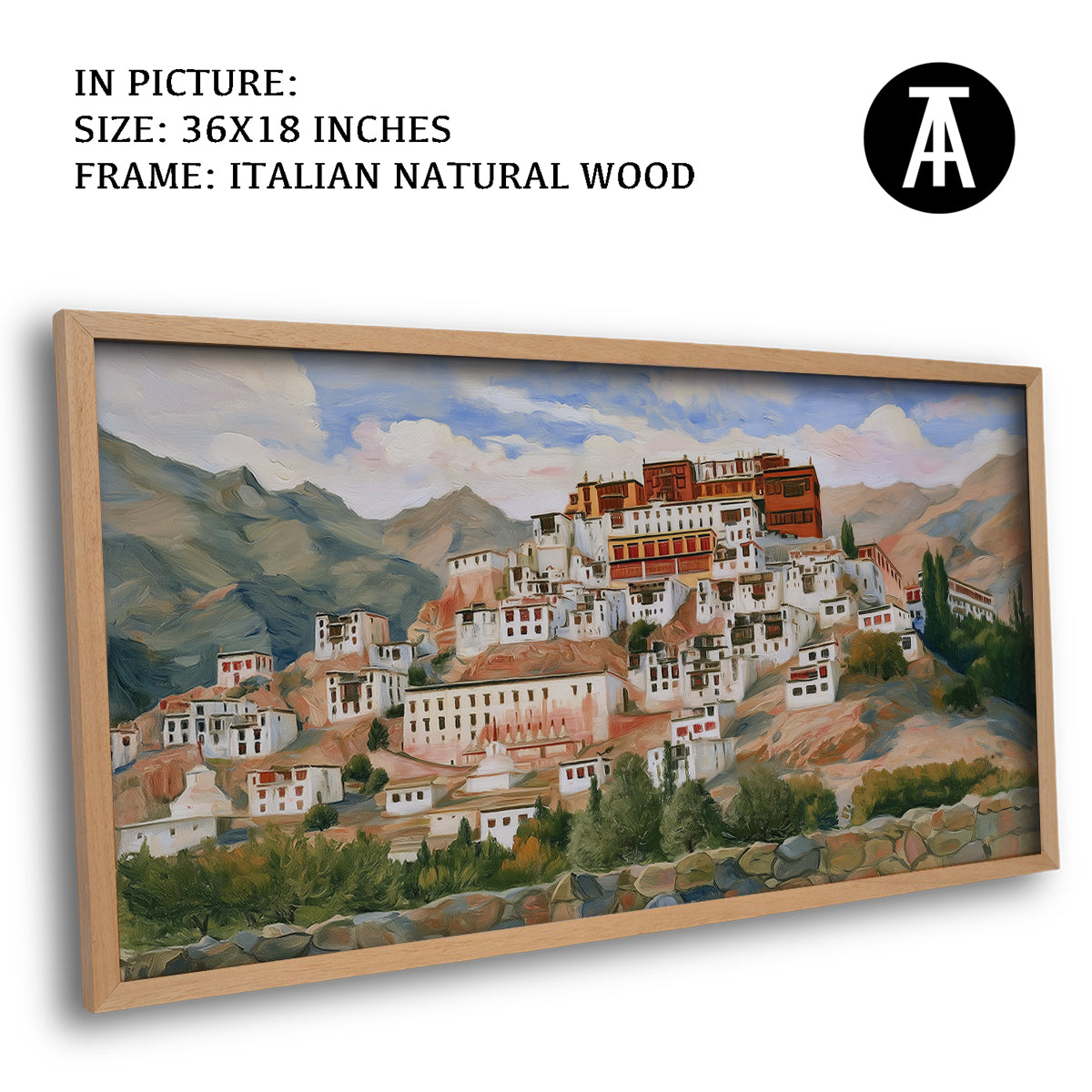 Artwork in Natural Wood Frame
