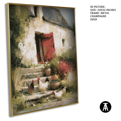 Artwork in Metal Champagne Gold Frame