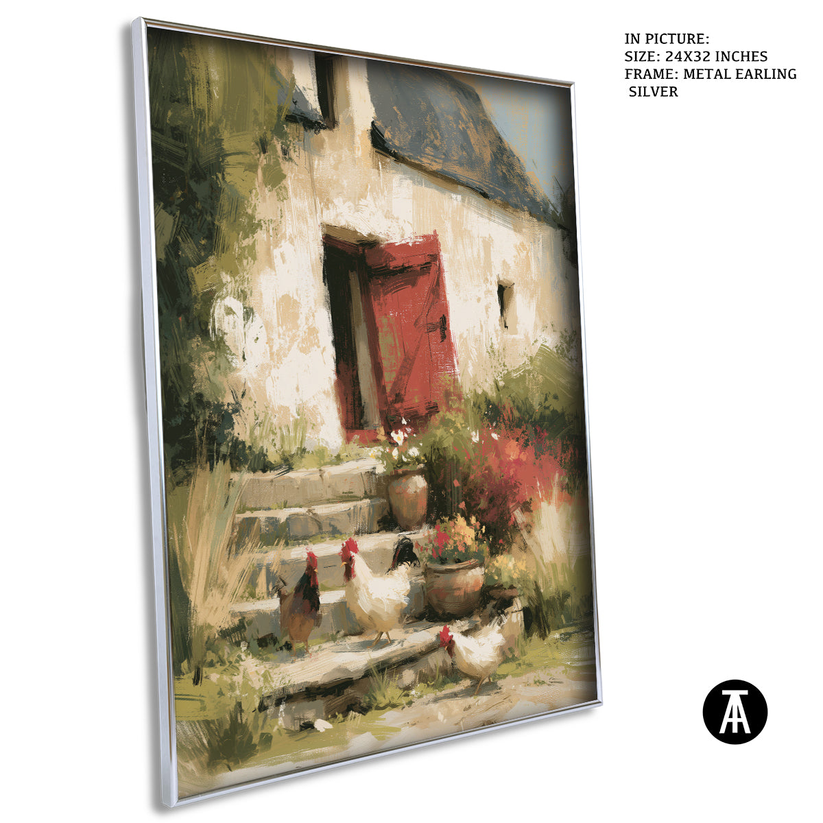 Artwork in Metal Earling Silver Frame