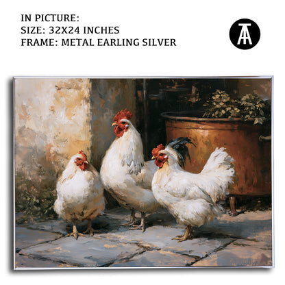 Artwork in Metal Earling Silver Frame