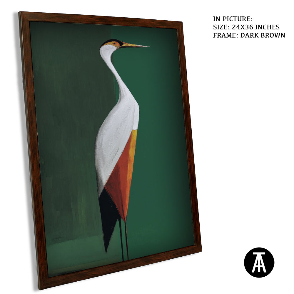 Artwork in Dark Brown Frame