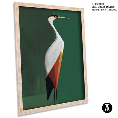 Artwork in Light Brown Frame