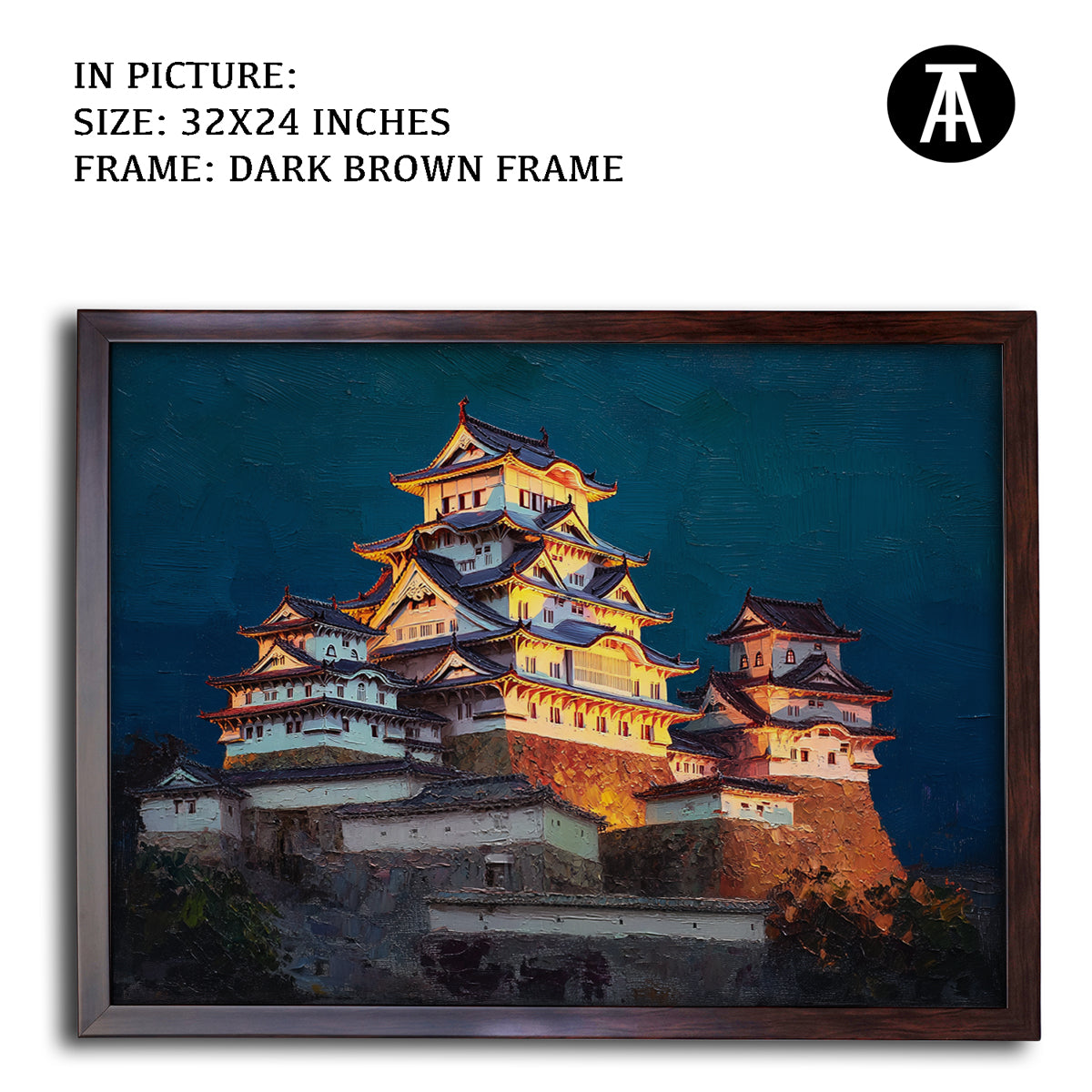 Artwork in Metal Champagne Gold Frame