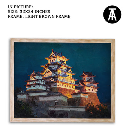 Artwork in Dark Brown Frame