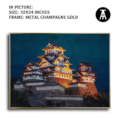 Artwork in Light Brown Frame