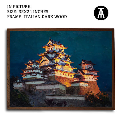 Artwork in Dark Wood Frame