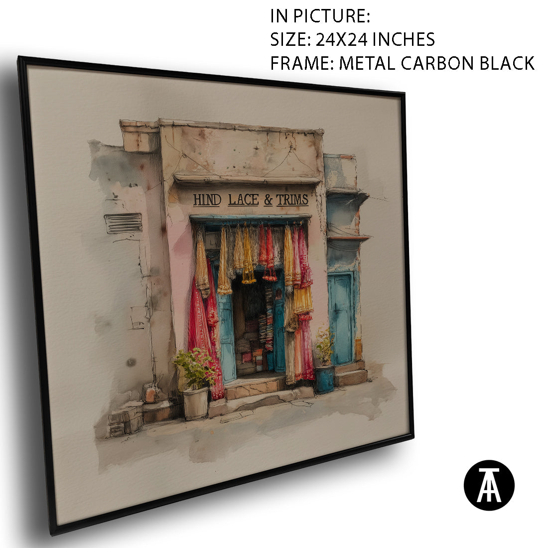 Artwork in Carbon Black Meta Frame