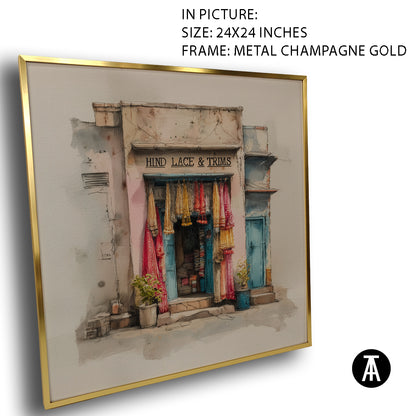 Artwork in Metal Champagne Gold Frame