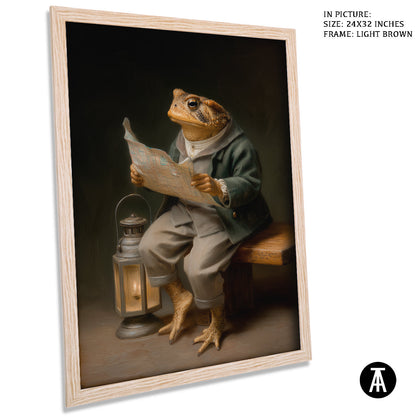 Artwork in Light Brown Frame