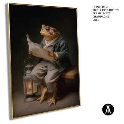 Artwork in Metal Champagne Gold Frame