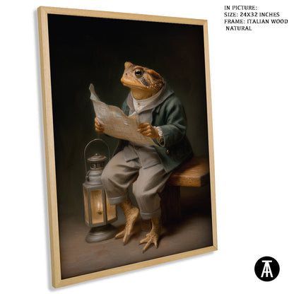 Artwork in Natural Wood Frame