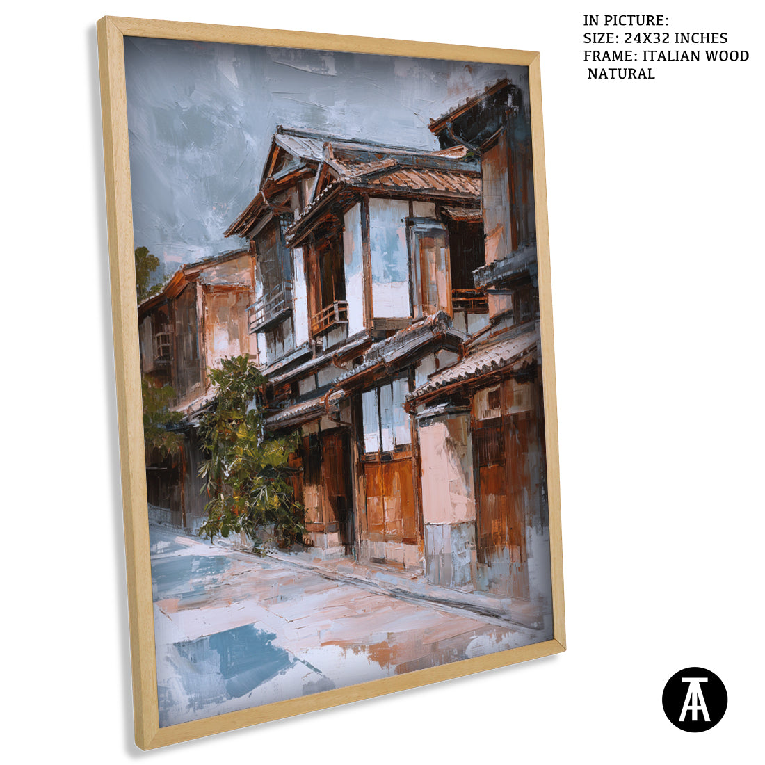 Sample Artwork in Italian Wood Framing Natural