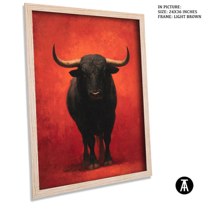 Sample Artwork in Light Brown Frame