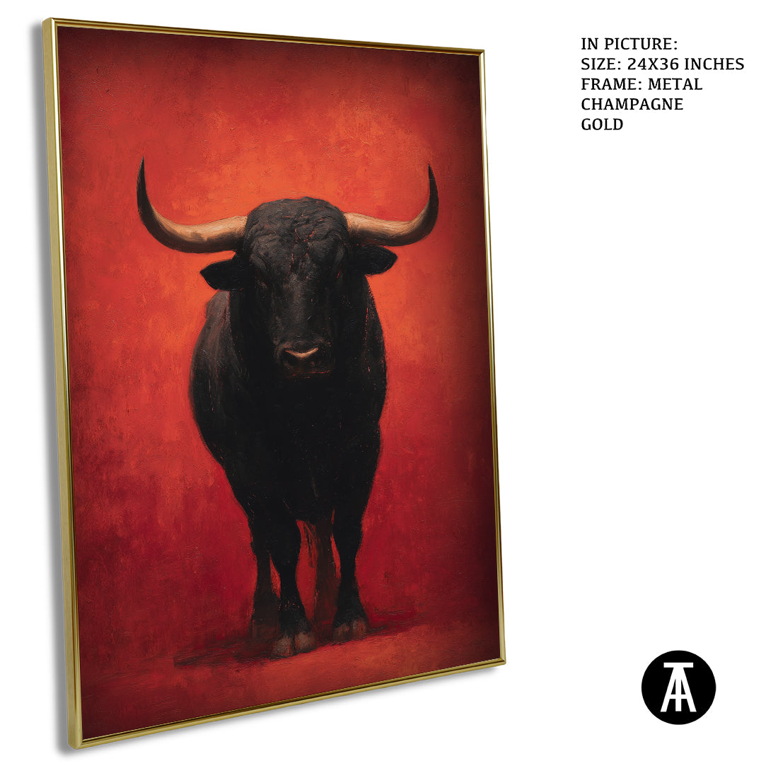 Sample Artwork in Champagne gold Metal Frame