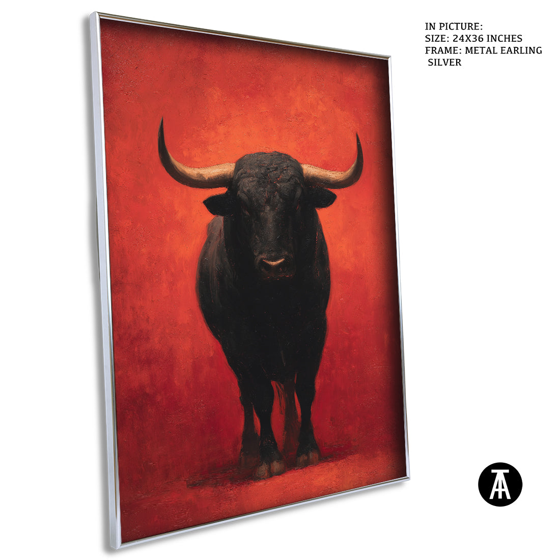 Sample Artwork in Earling Silver Metal Frame
