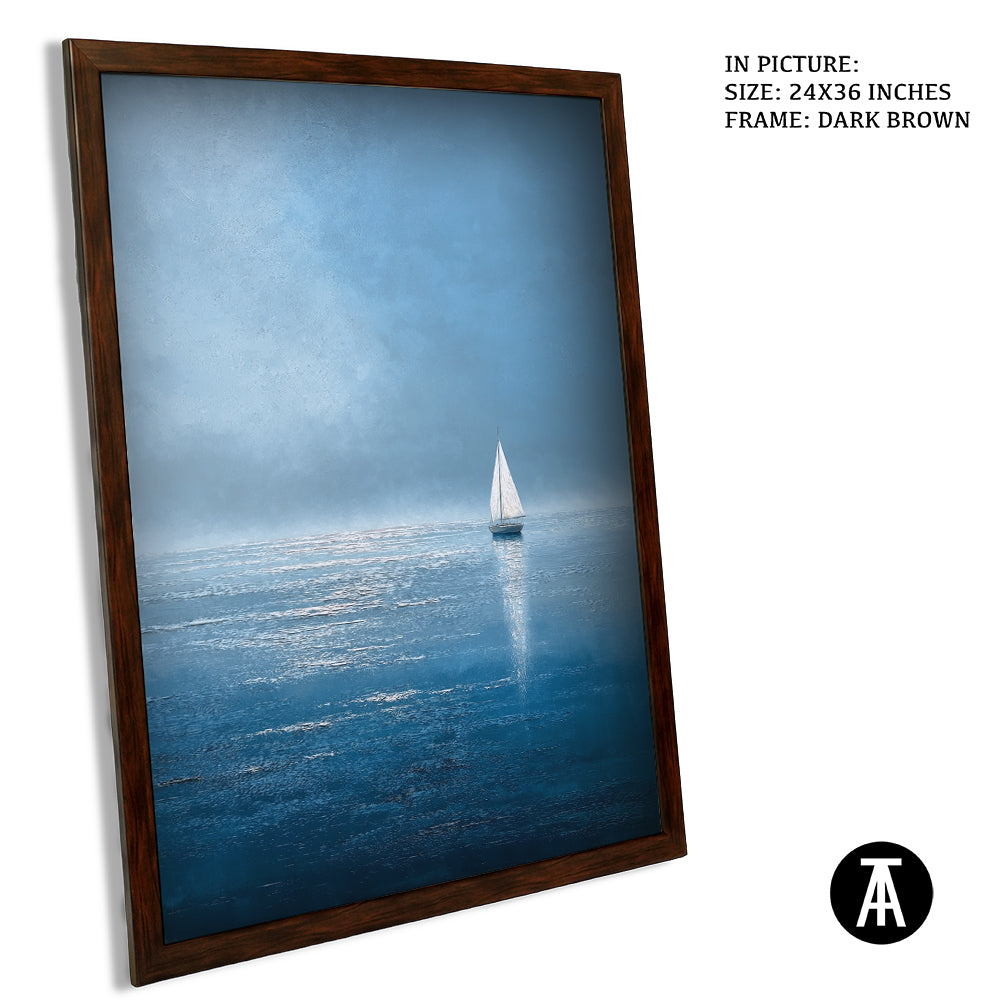 Artwork in Dark Brown Frame