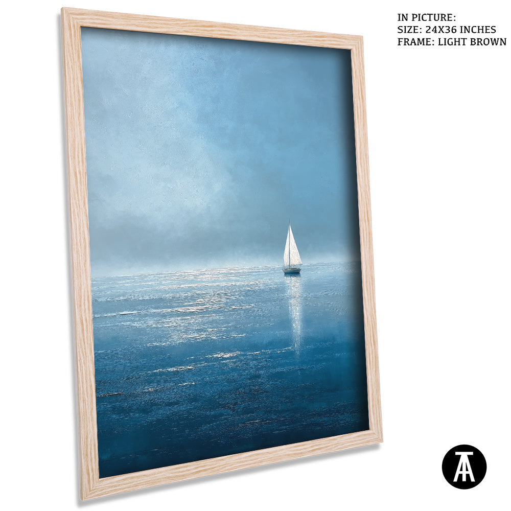 Artwork in Light Brown Frame