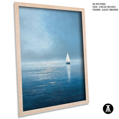 Artwork in Light Brown Frame