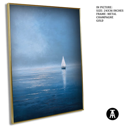 Artwork in Metal Champagne Gold Frame